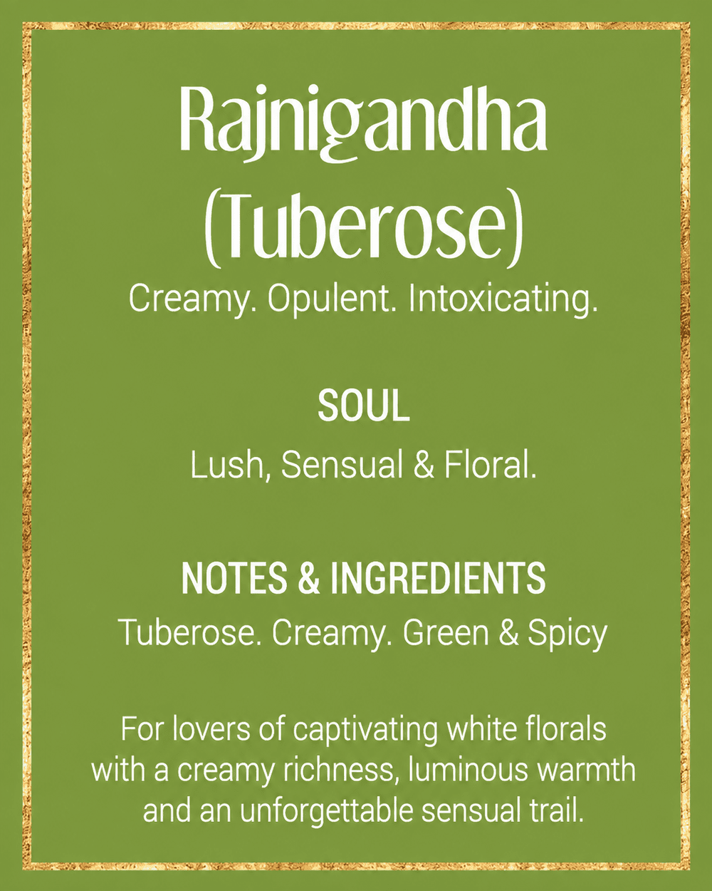 Rajnigandha (Tuberose) – Luxury Attar (Perfume Oil)