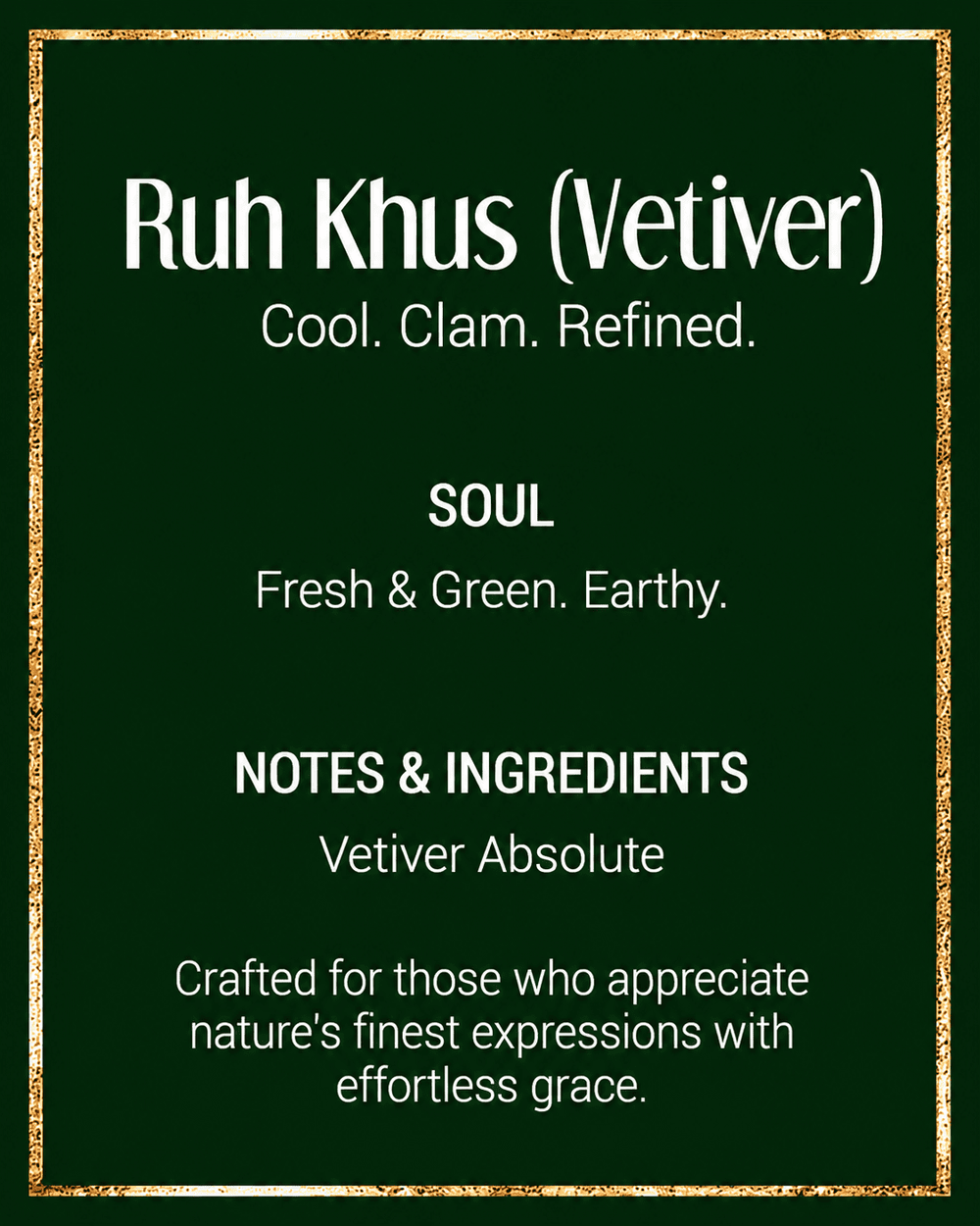 Ruh Khus (Vetiver) | 3mL / 6mL Attar Perfume Oil Roll-on