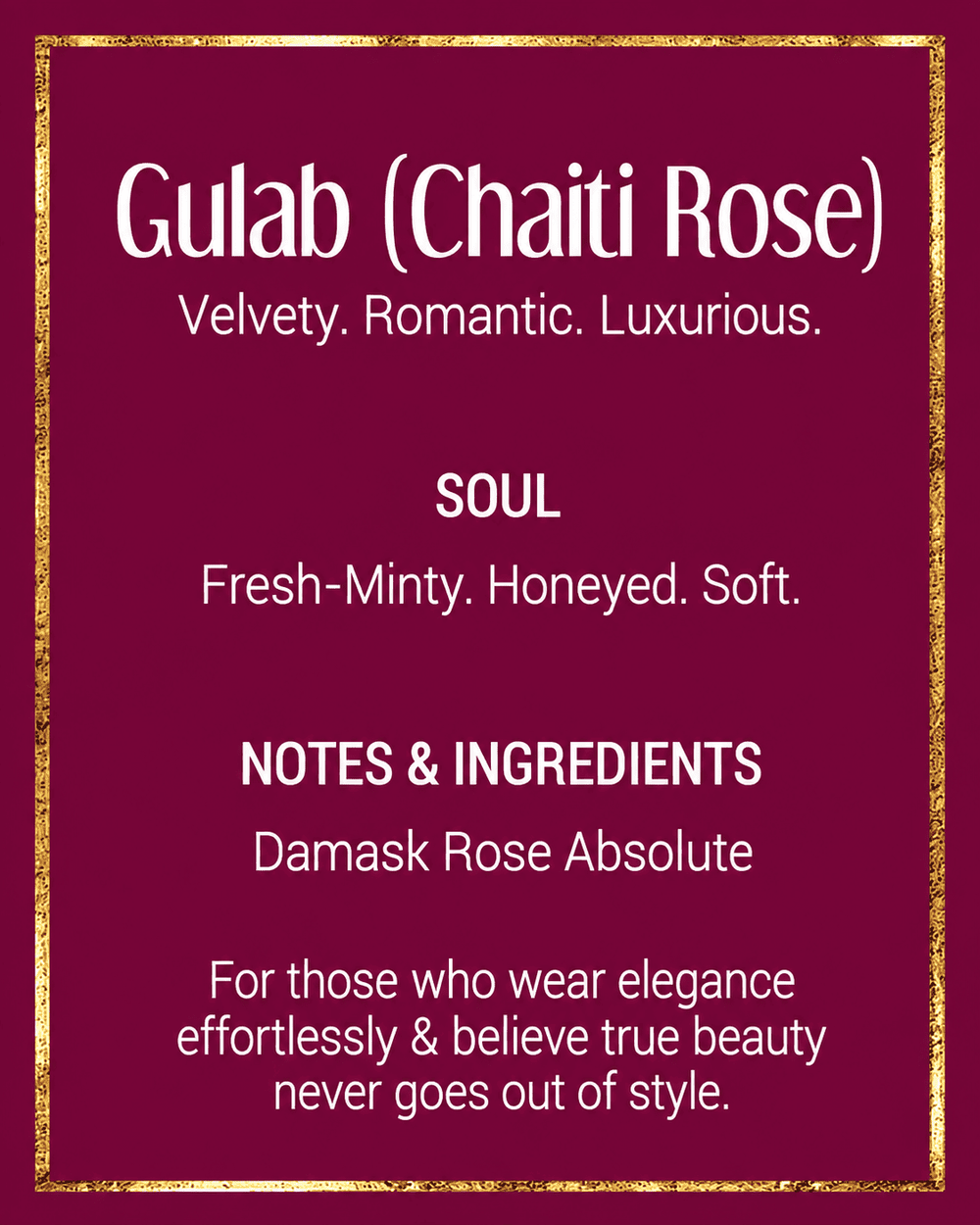 Ruh Gulab (Indian Rose)  – Luxury Attar (Perfume Oil)